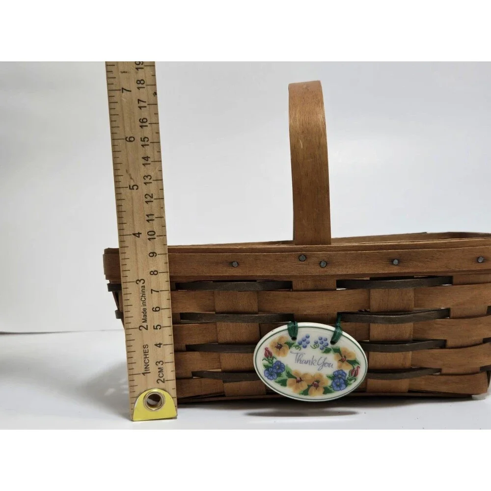 Longaberger Basket 1993 Signed Heritage Spring Thank You Heartland Retro 90s